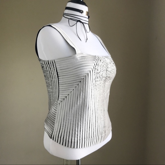 Sigrid Olson Silver Embroidered Tank Top - Picture 4 of 8